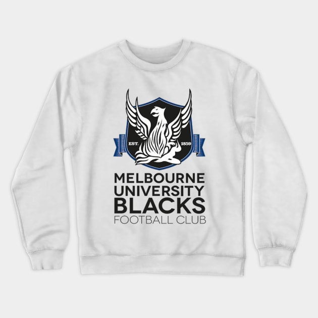 Melbourne university blacks fc | AFL Footy Crewneck Sweatshirt by euror-design